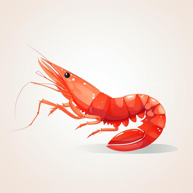 seafood shrimp vector illustration sea food restaurant prawn isolated shellfish menu ocea