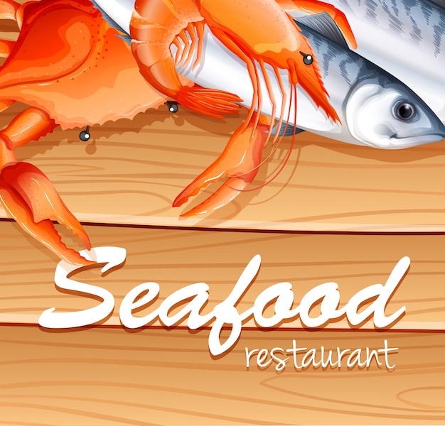 Vector seafood