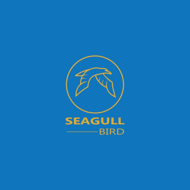 Seagull Bird logo icon vector designs