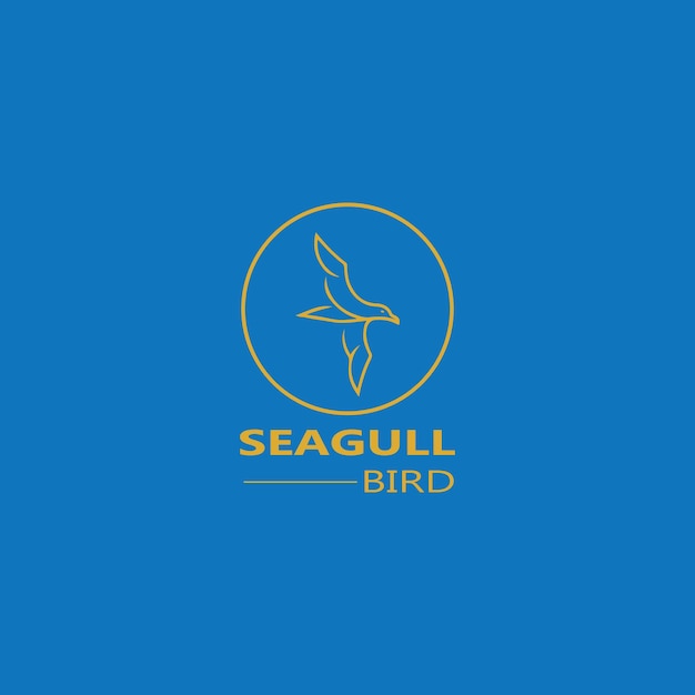 Seagull bird logo icon vector designs