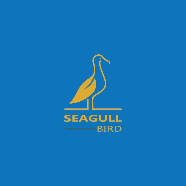 Seagull bird logo icon vector designs