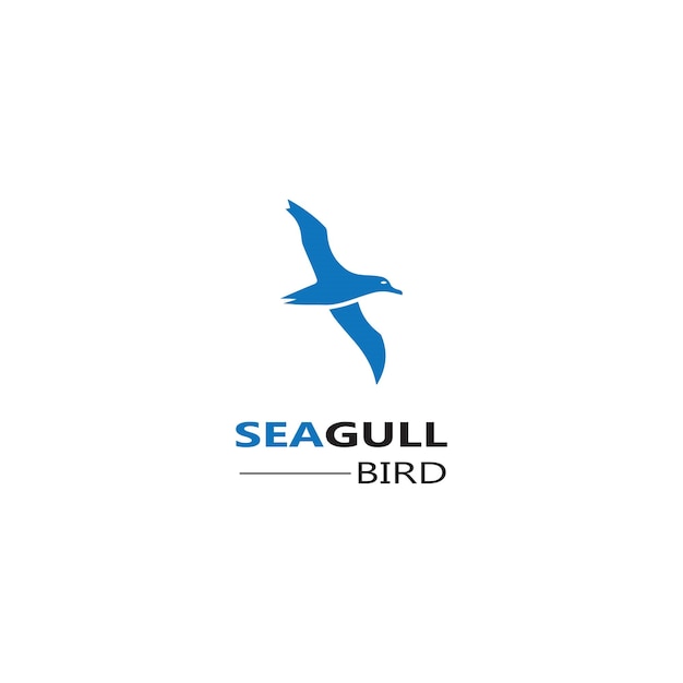 Seagull Bird logo icon vector designs