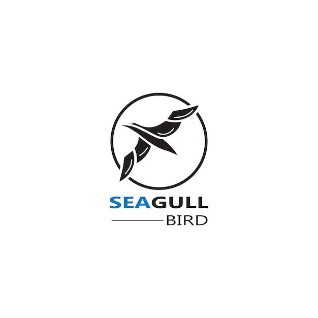 Seagull Bird logo icon vector designs