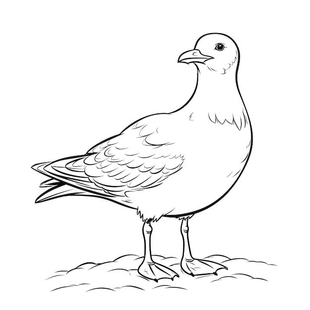 seagull coloring pages vector animals