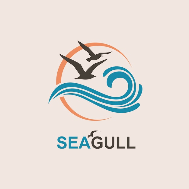 дизайн логотипа чайки