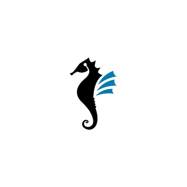 Seahorse logo sjabloon vector pictogram illustratie