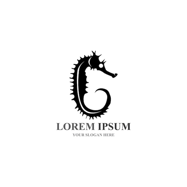 Seahorse logo and symbol icon vectors