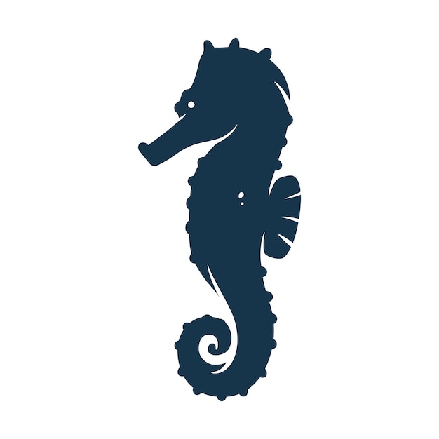 Vettore cavalluccio marino elemento oceano marino animale cavallo di mare