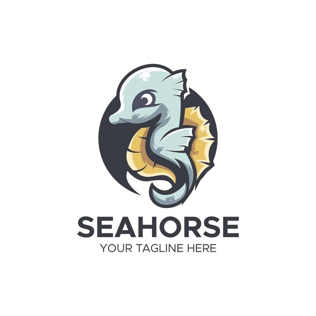 Vector seahorse mascot logo