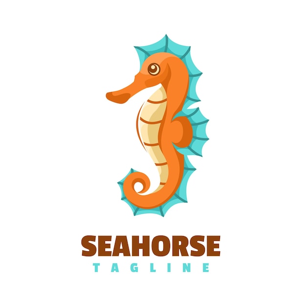 seahorse mascot logo