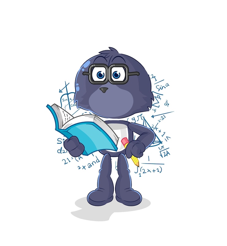 Vector seal geek cartoon cartoon mascot vector