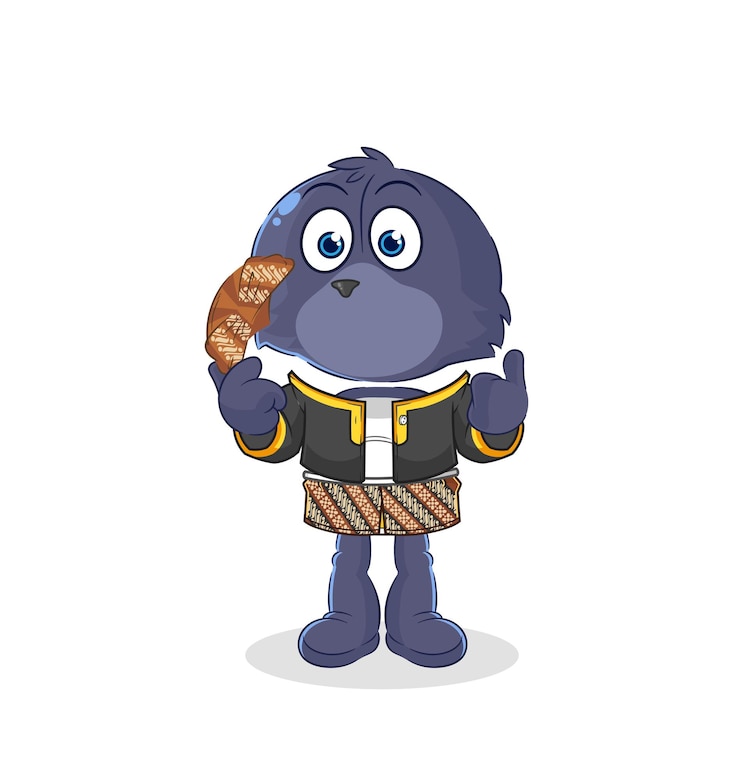 Vector seal javanese character cartoon mascot vector