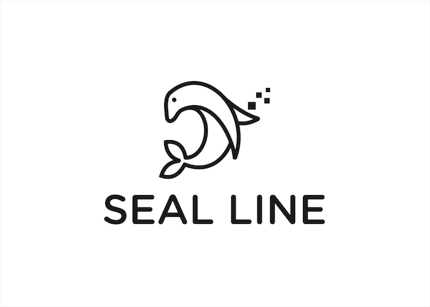 seal logo design icon vector silhouette illustration
