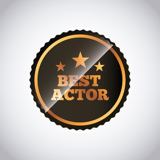 Vector seal stamp of actors awards concept