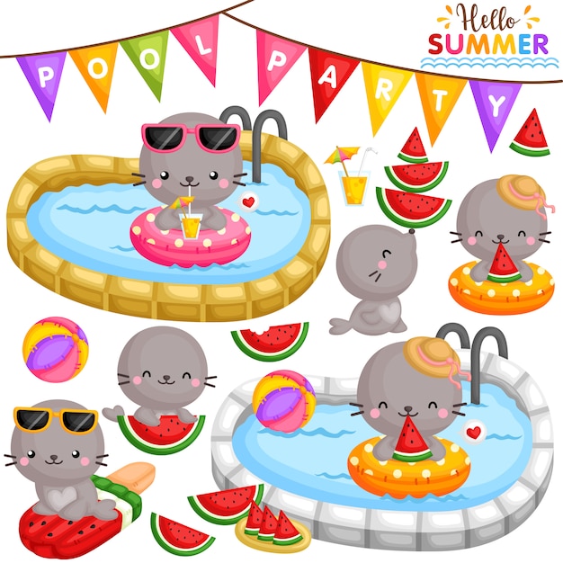 Seal watermelon party