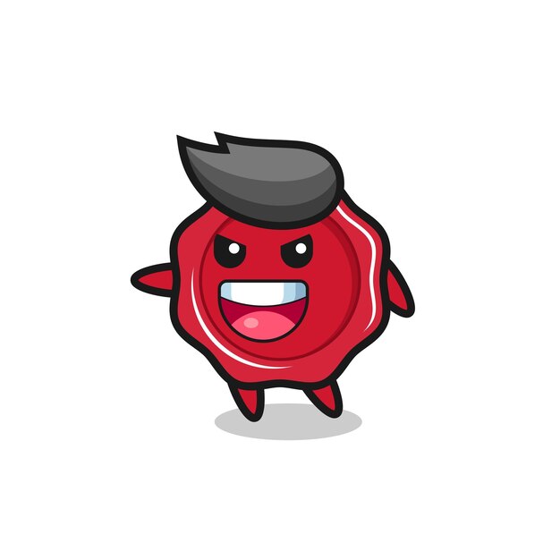 sealing wax cartoon with very excited pose