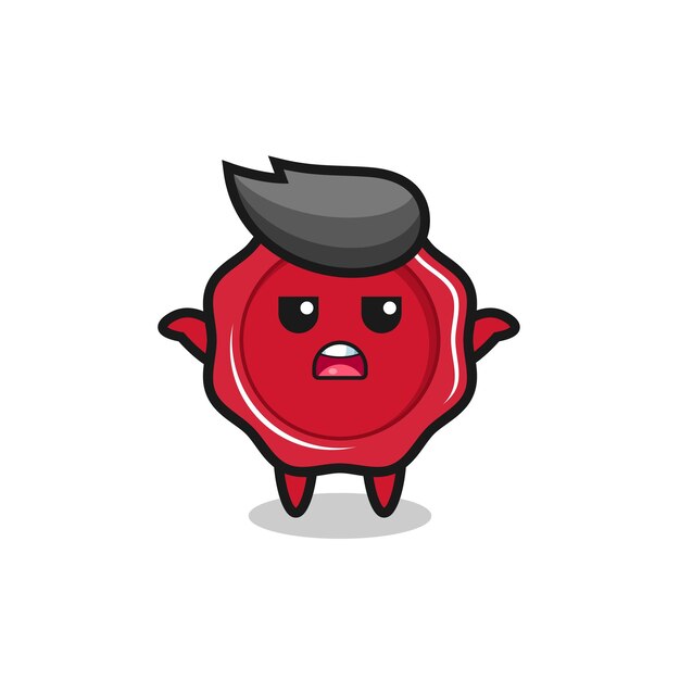 sealing wax mascot character saying i do not know