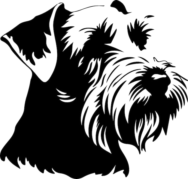 Vector sealyham terrier black silhouette with transparent background