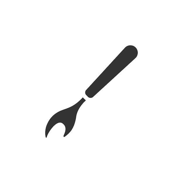 Seam ripper icon in black and white