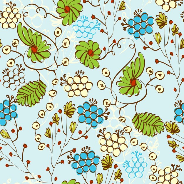 꽃과 Seamlee 패턴