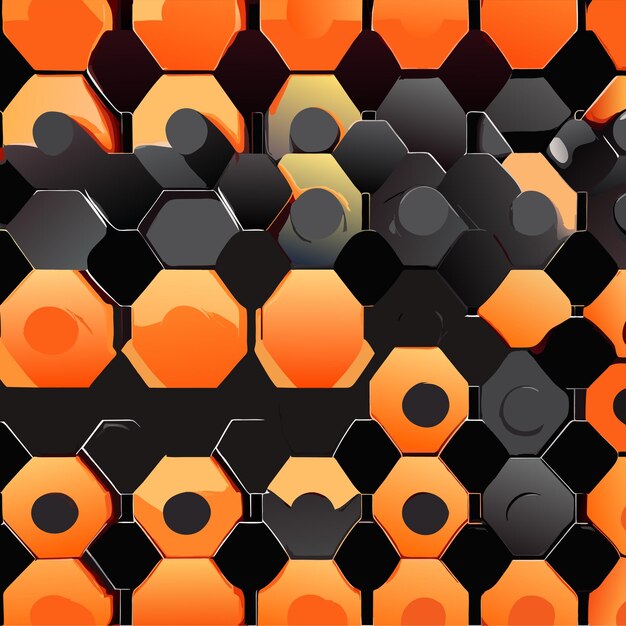 Seamless 3d hexagonal pattern background design