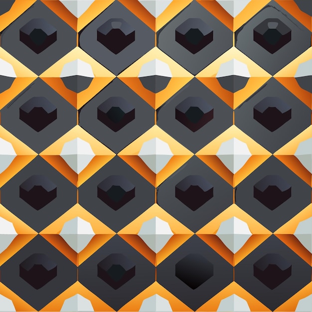 Vector seamless 3d hexagonal pattern background design