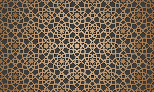 Seamless 3d Ramadan Islamic pattern in Arabian style Vector illustration