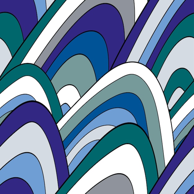 Seamless absract wave pattern in bright colors