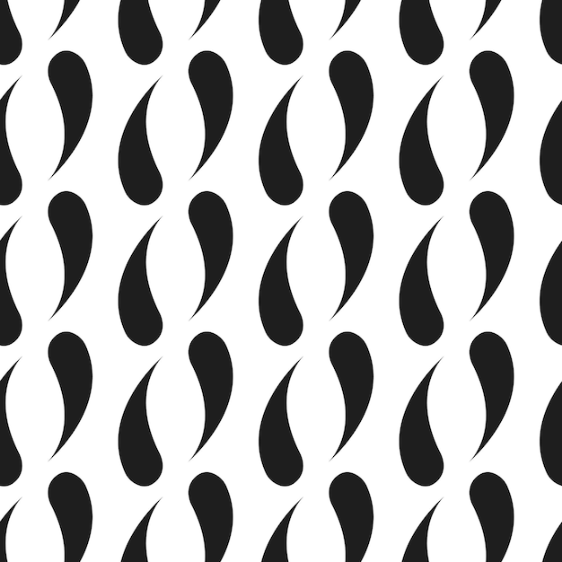 Seamless abstract background comma Doodle vector cute black and white background for fabric Wallpaper wrapping paper postcards and games