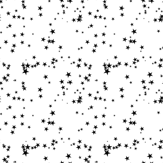 Vector seamless abstract background with stars. infinity messy geometric pattern