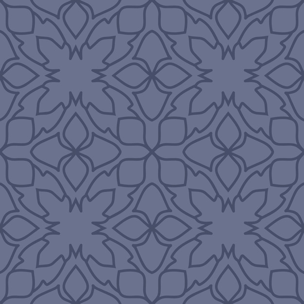 Seamless abstract floral pattern geometric leaf ornament