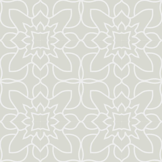 Seamless abstract floral pattern geometric leaf ornament