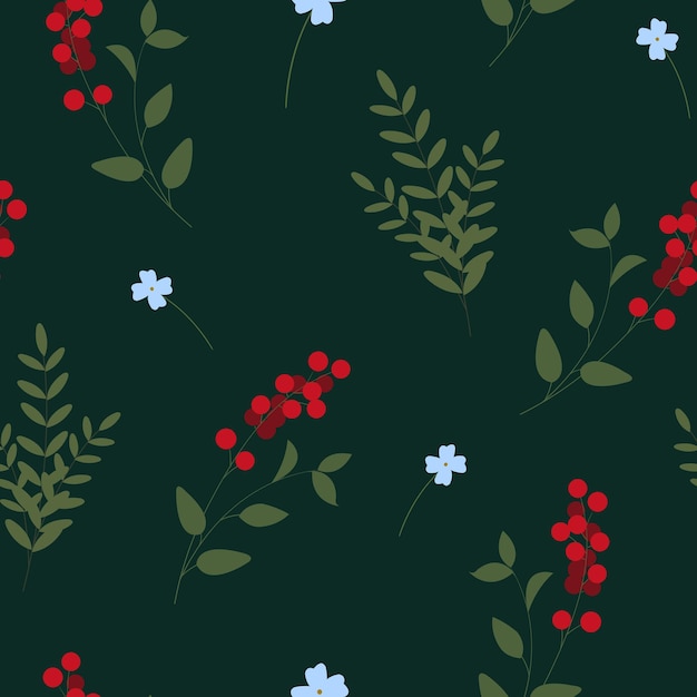 seamless abstract floral pattern in light blue background for decoration