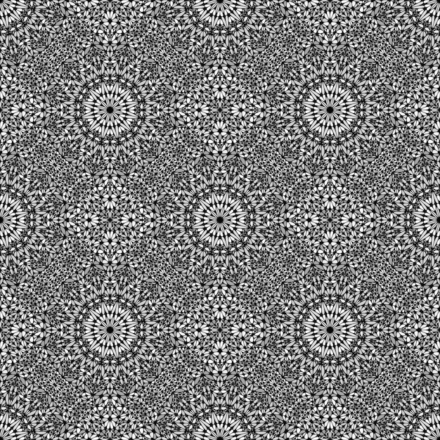 Seamless abstract garden mandala mosaic pattern background art