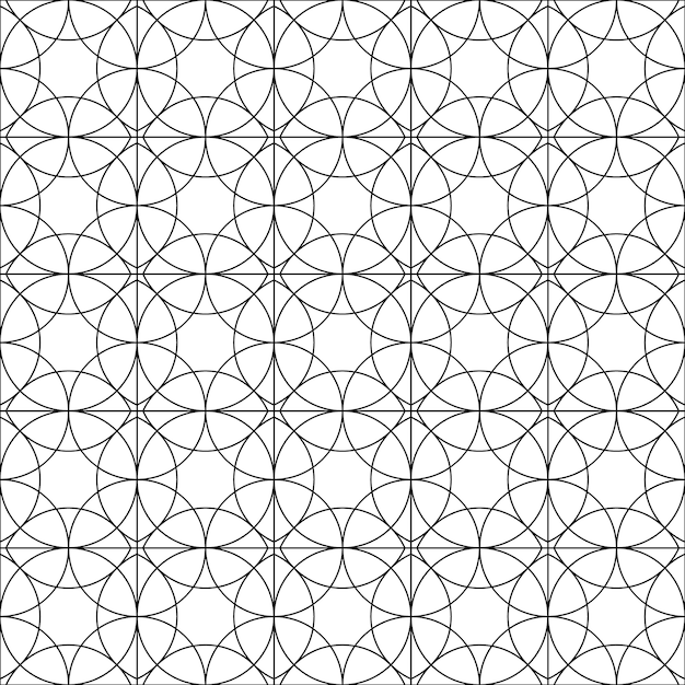 Seamless abstract geometric decorative pattern