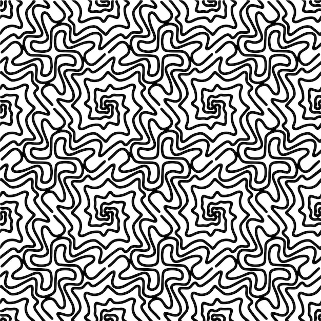 Vector seamless abstract geometric hand drawn pattern