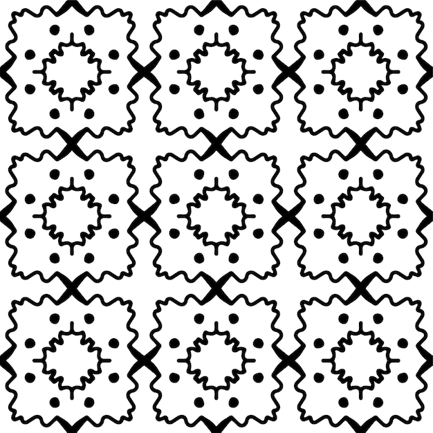 Seamless abstract geometric hand drawn pattern