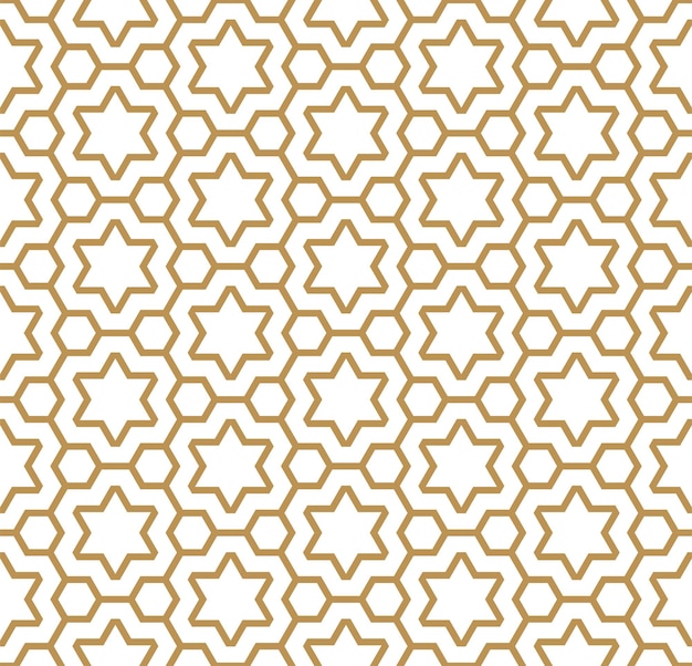 Vector seamless abstract geometric pattern in hexagon style