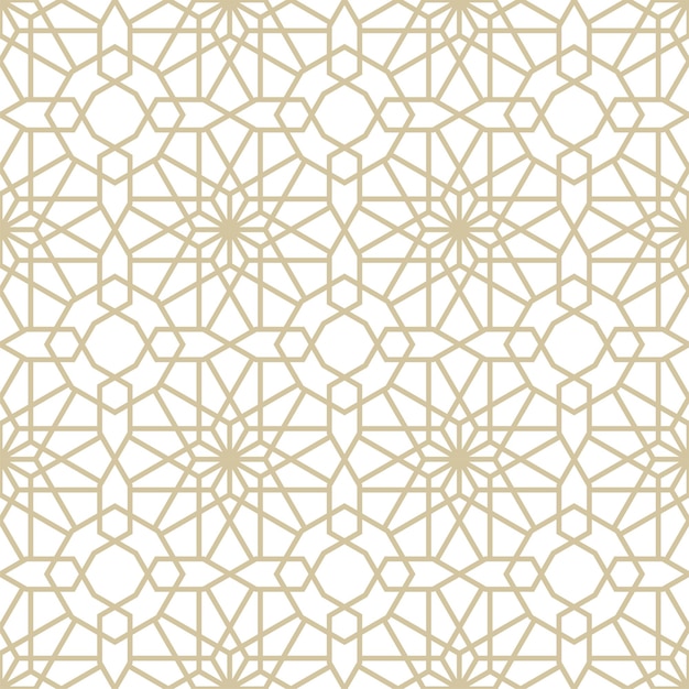 Vector seamless abstract geometric pattern in islamic style