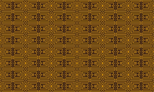 Seamless abstract geometric pattern Vector Illustration Luxury geometric golden on brown background