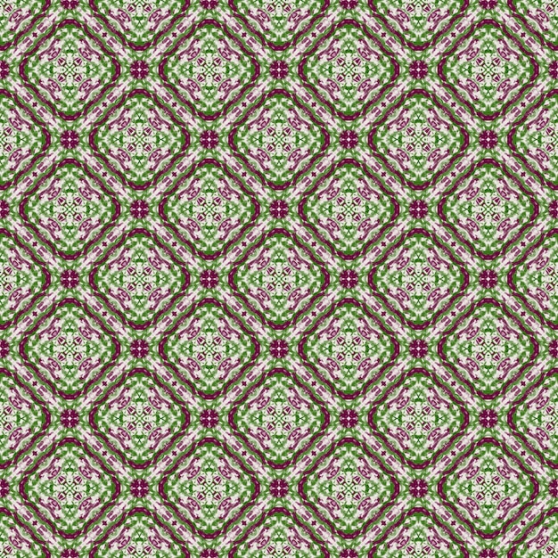 Seamless abstract green flower pattern background tribal graphic art design fabirc and ethnic