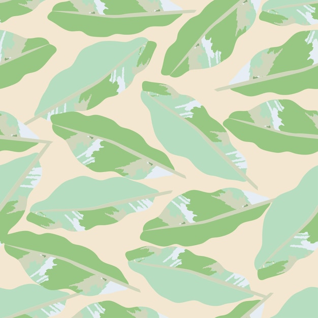 Бесшовные абстрактные зеленые листья штамп шаблон фона поздравительной открытки или ткани