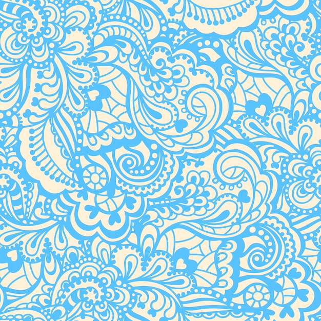 Vector seamless abstract hand-drawn pattern