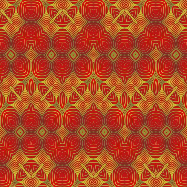 Seamless abstract pattern in red and yellow colors vector illustration