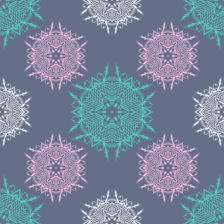 Vector seamless abstract pattern with ornament vector texture for tiles wallpaper wrapping paper fabric