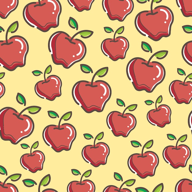 Vector seamless apple pattern