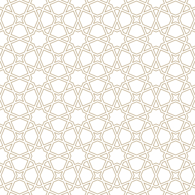 Vector seamless arabic geometric ornament in brown color.arabic style.
