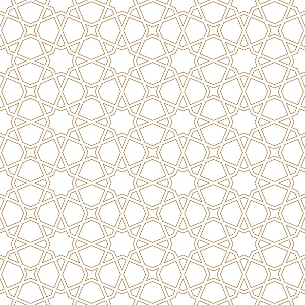 Vector seamless arabic geometric ornament in brown color.arabic style.