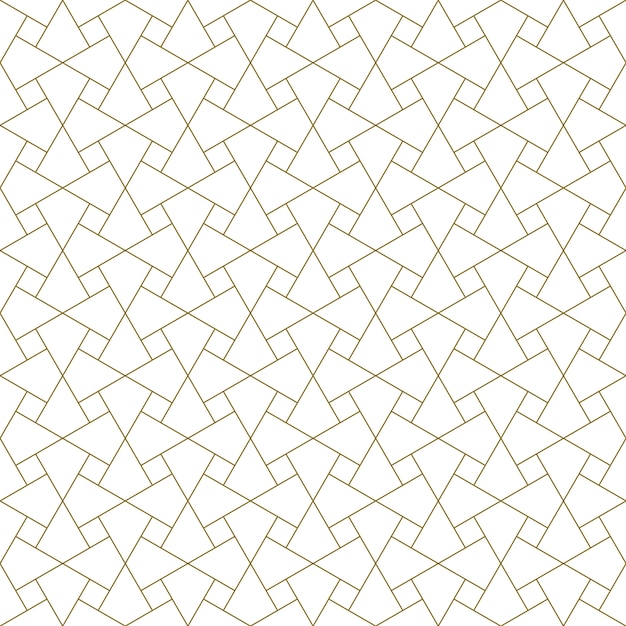 Seamless arabic geometric ornament in brown color.