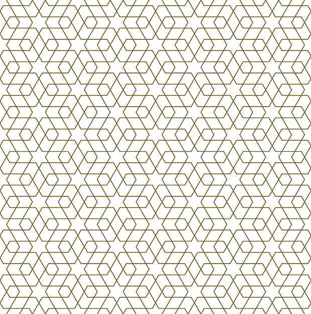 Seamless arabic geometric ornament in brown color